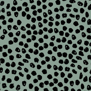 dots // dot fabric painted dots blue and green andrea lauren fabric