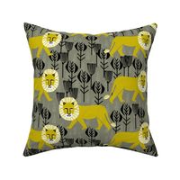 Safari Lion - Goldenrod/Olive/Black by Andrea Lauren