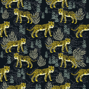 Safari Tiger - Goldenrod/Olive/Raf Blue by Andrea Lauren