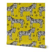 Safari Zebra - Goldenrod by Andrea Lauren