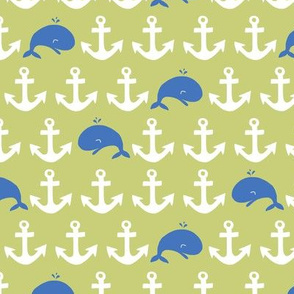 anchors + whales (blue + green)