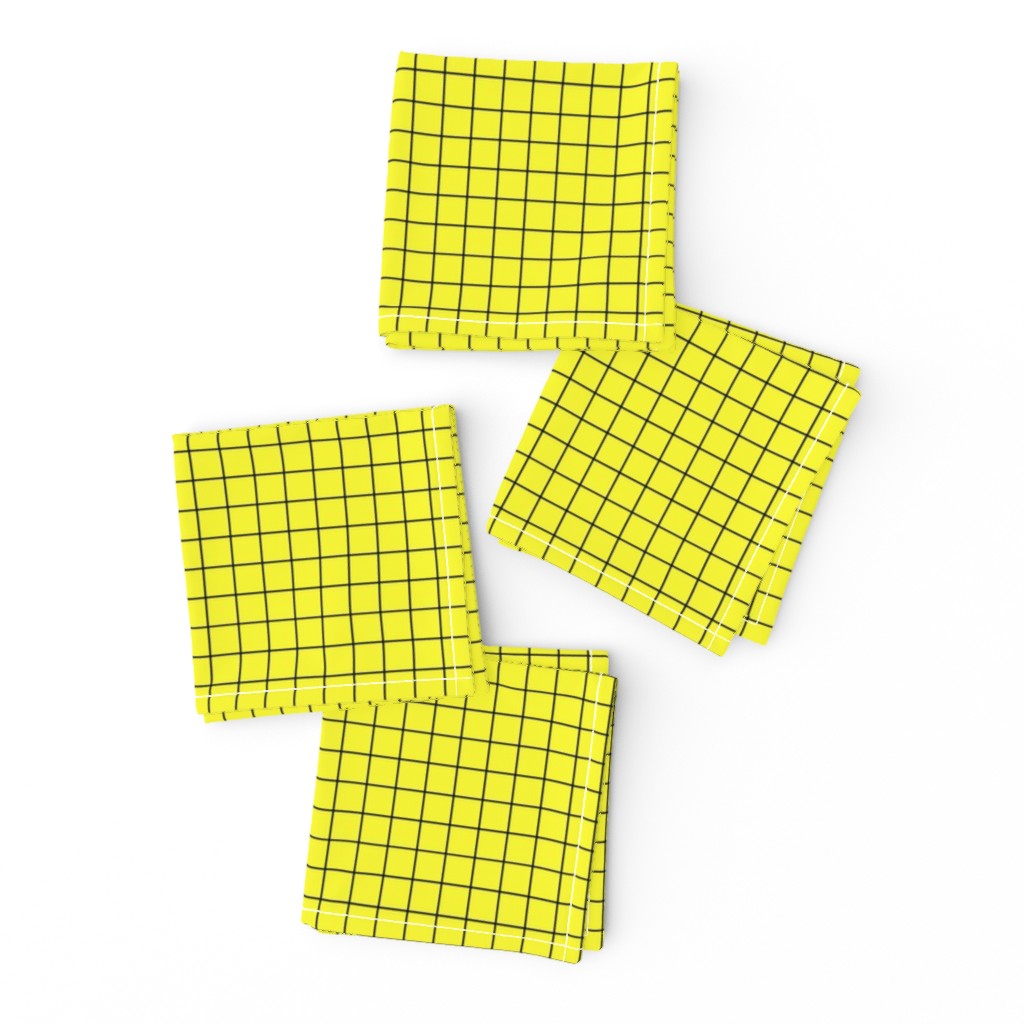 Black On Yellow Medium Grid