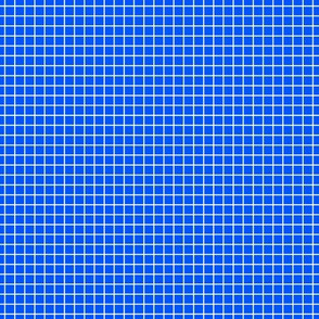 White On Blue Small Grid