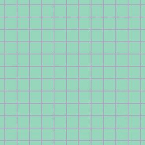 Violet On Mint Medium Grid