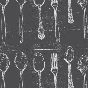 Spoons & 1 Fork  Old Gray