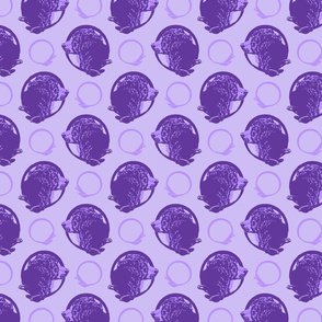 Collared Bernese Mountain dog portraits - purple