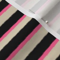 Cream Black Pink Nautical Stripe