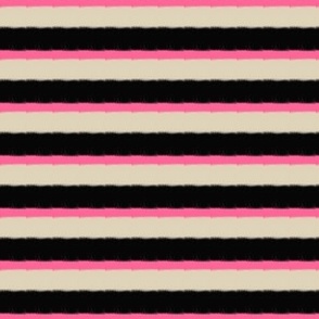 Cream Black Pink Nautical Stripe