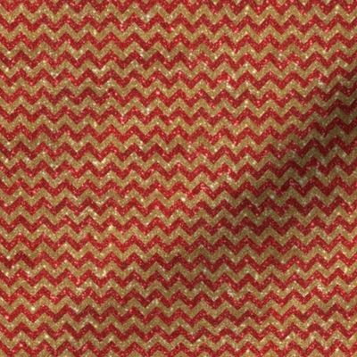 Sparkle Chevron- Small- Gold and Red