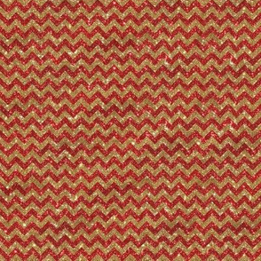 Sparkle Chevron- Small- Gold and Red