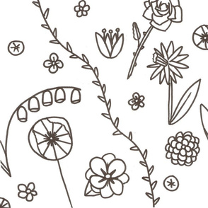coloring book flowers