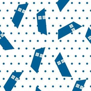 Police Box Trapezoids with dots