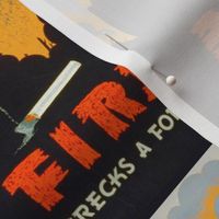 Fire Wrecks a forest WPA poster