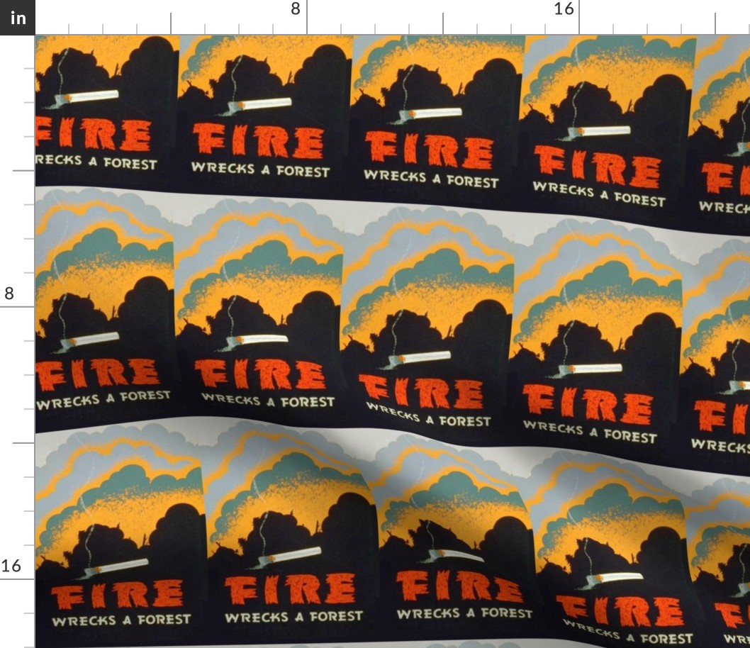 Fire Wrecks a forest WPA poster