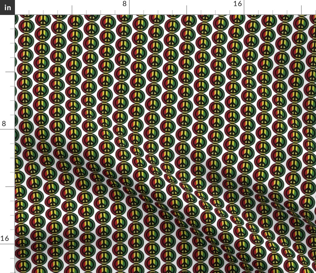 peace sign rasta reggae fabric