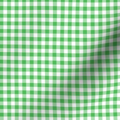 spearmint and white gingham, 1/4" squares 