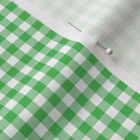 spearmint and white gingham, 1/4" squares 