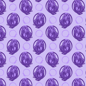 Collared Bloodhound portraits - purple
