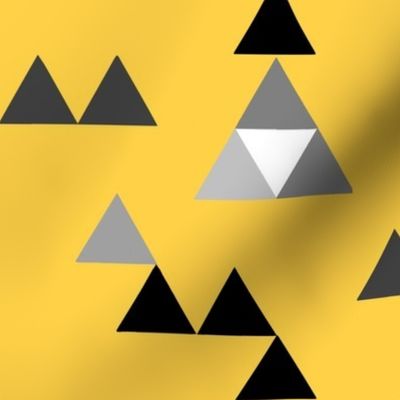 triangles yellow black gray