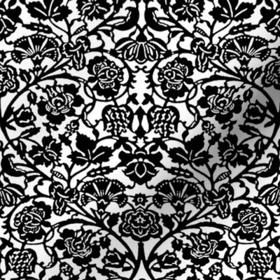 Kensington Damask ~ Black and White