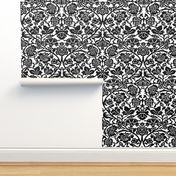 Kensington Damask ~ Black and White