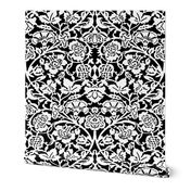 Kensignton Damask ~ White and Black