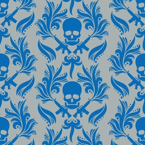 Dazzling Sand damask Skulls