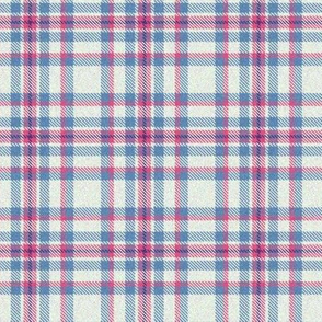 White, Pink, and Blue Plaid