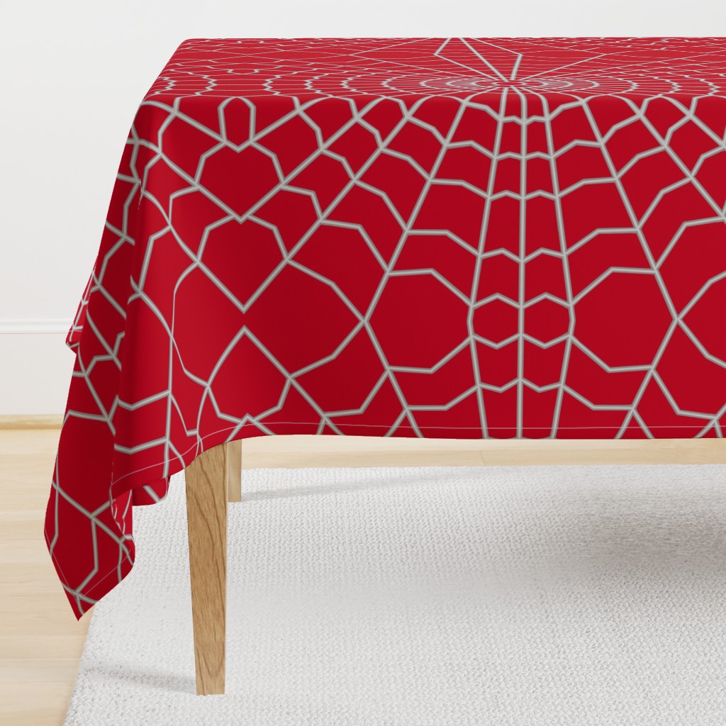 Spider web on Deep Red CC0022