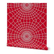 Spider web on Deep Red CC0022