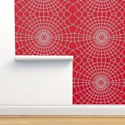 Spider web on Deep Red CC0022