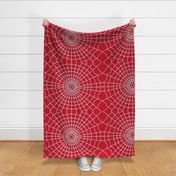Spider web on Deep Red CC0022
