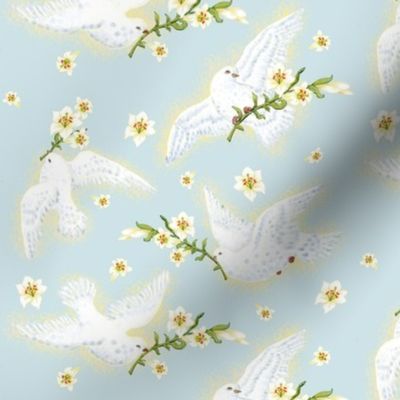 Victorian Easter Lilies & Doves