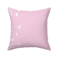 Wildflowers Border Print Pink White