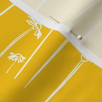 Wildflowers Border Print Yellow White