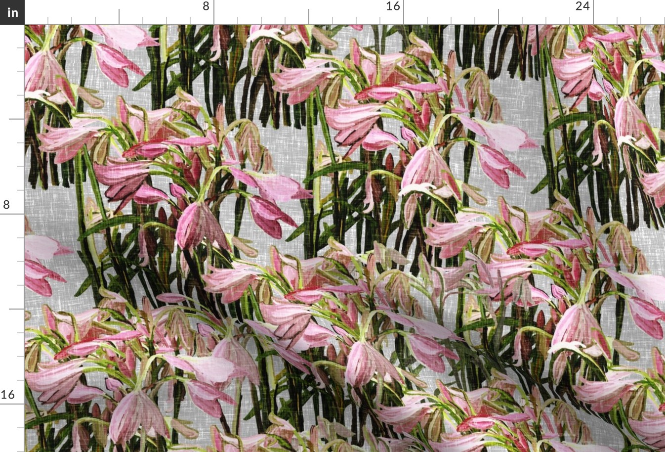 Sparse Easter lilies on gray canvas by Su_G_©SuSchaefer