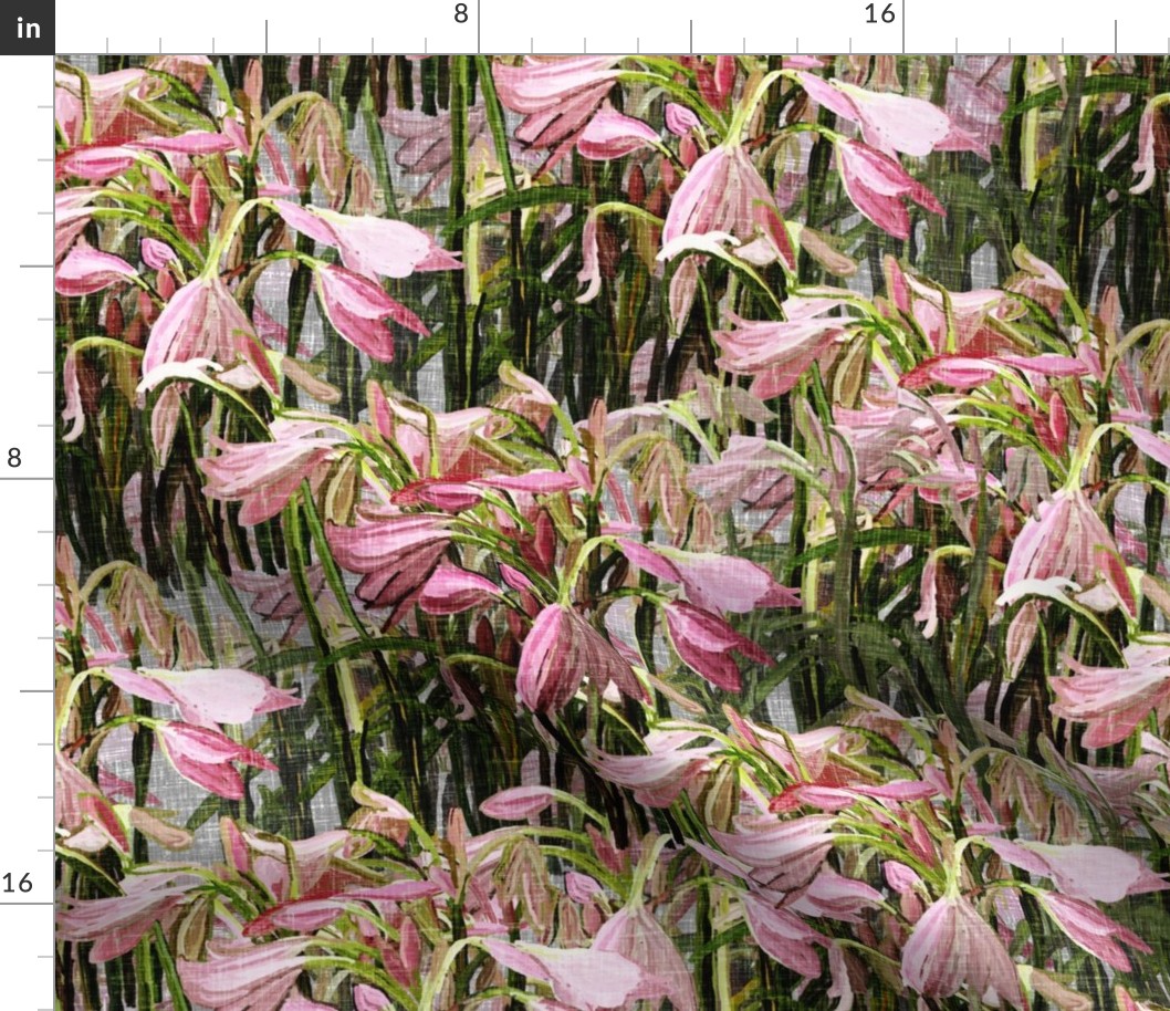 Easter lilies on gray canvas by Su_G_©SuSchaefer