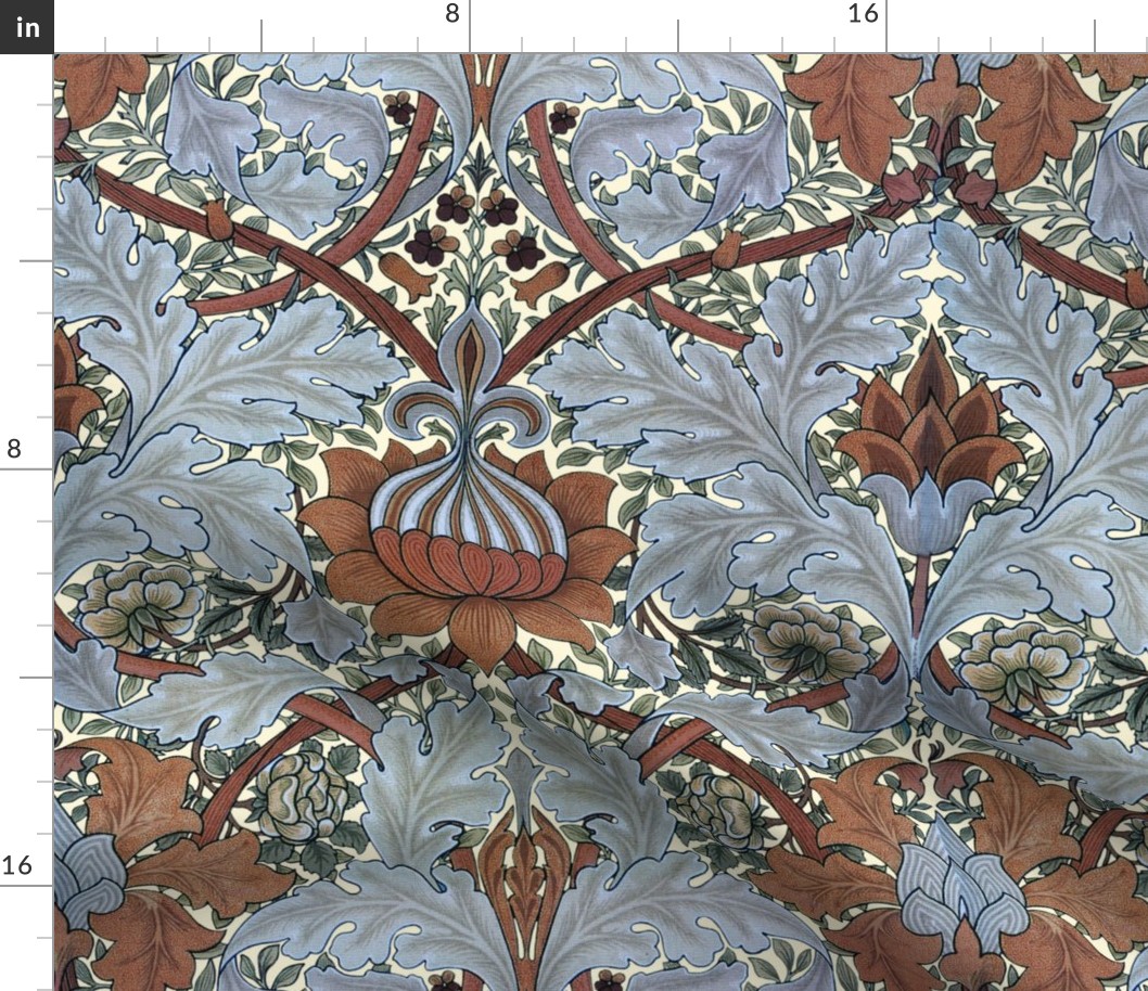 William Morris ~ St. James or Growing Damask ~ Tobacco Leaf