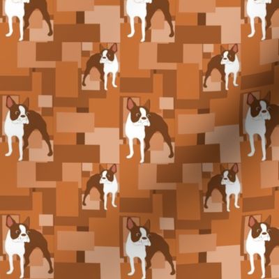 Duke, the Brown Boston Terrier tiles