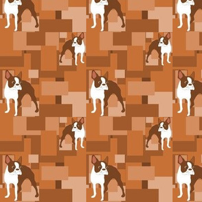 Duke, the Brown Boston Terrier tiles