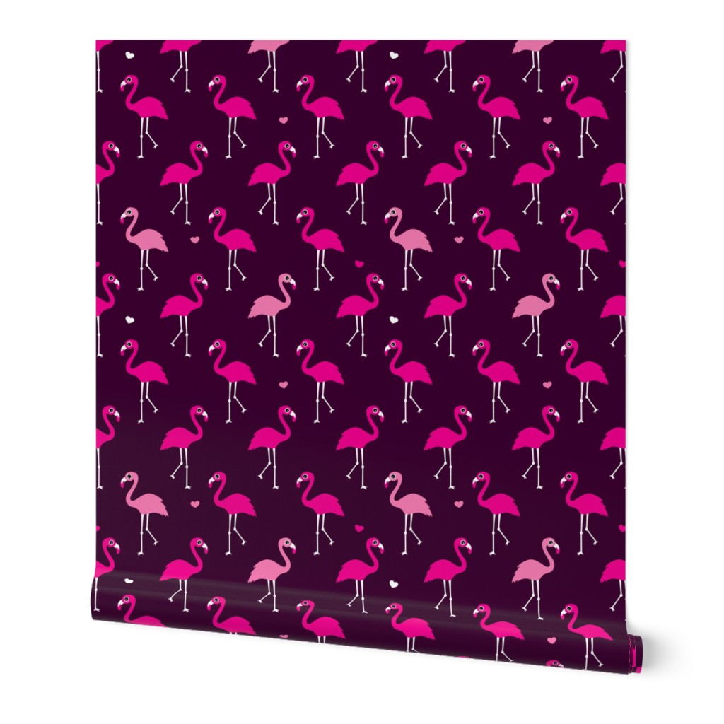 Exotic paradise bird flamingo summer print