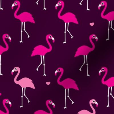 Exotic paradise bird flamingo summer print