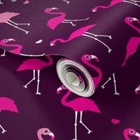 Exotic paradise bird flamingo summer print