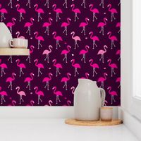 Exotic paradise bird flamingo summer print