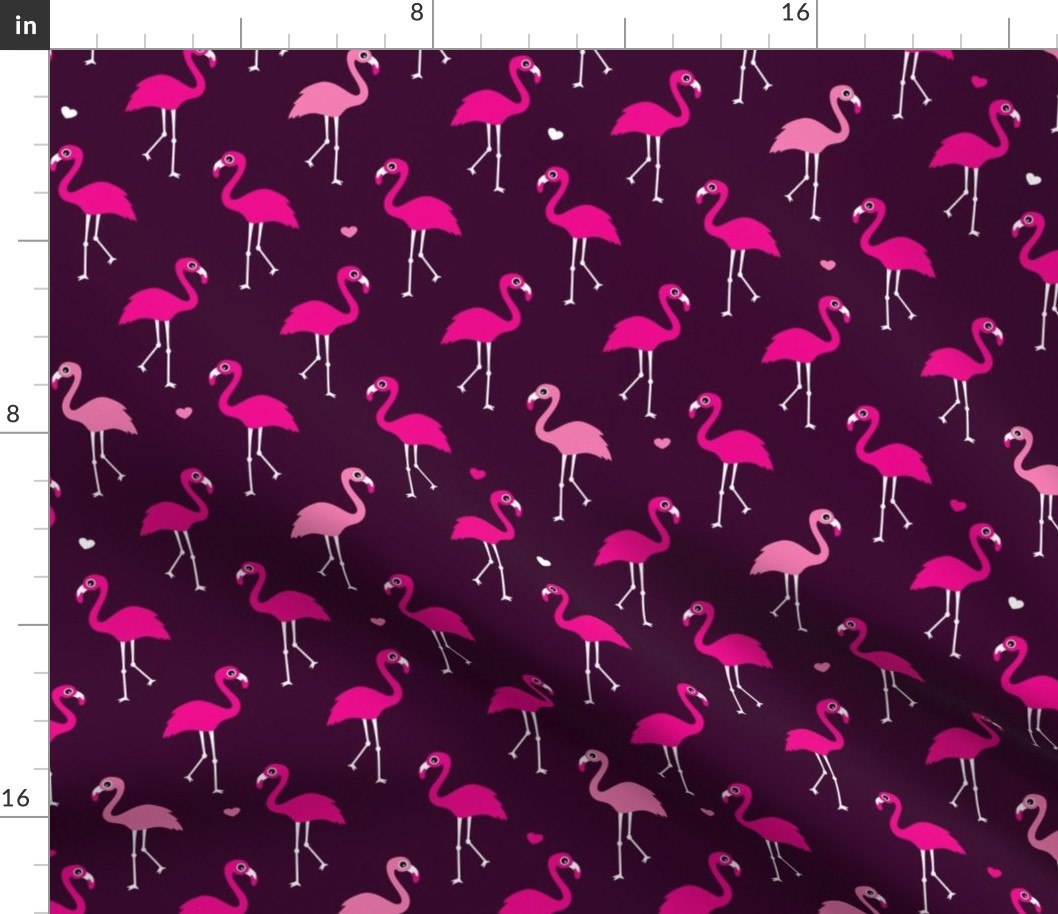 Exotic paradise bird flamingo summer print