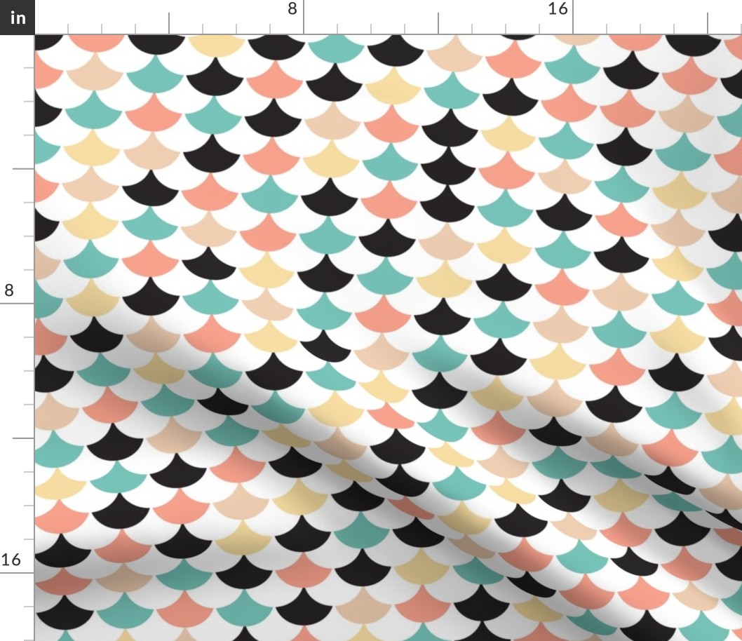  Geometric retro circus pops of chevron