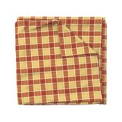 Craigowan Tartan ~ Provence ~ Rococo Gold, White, Turkey Red and Chevalier