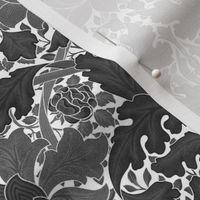 William Morris ~ St. James or Growing Damask ~ Black and White