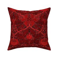 William Morris ~ St. James Damask ~ Red and Black