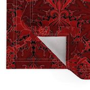 William Morris ~ St. James Damask ~ Red and Black